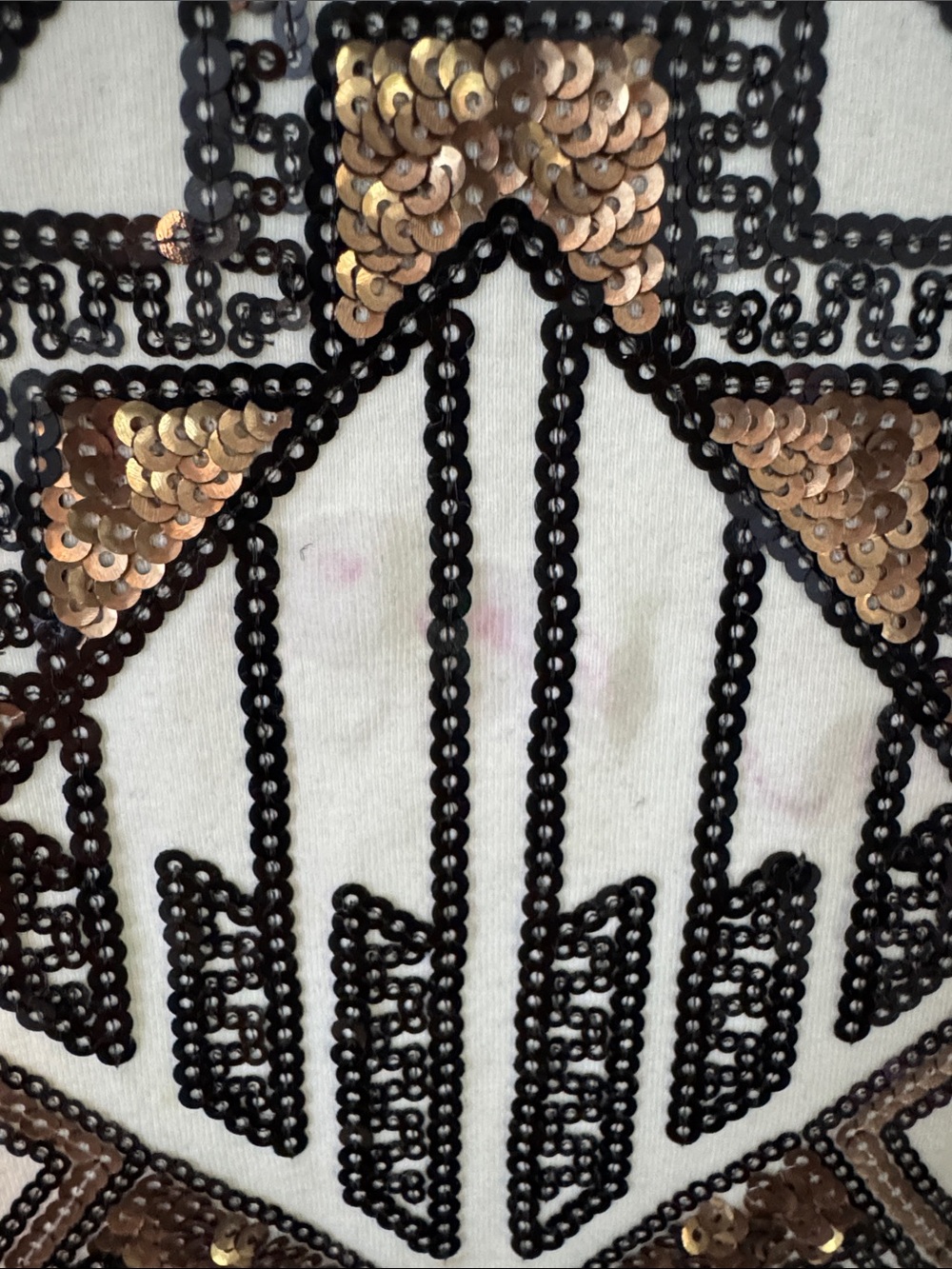 Black & White Sequin Geometric Cocktail Dress - Picture 3 of 8